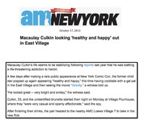 Macaulay Culkin Looking 'healthy And Happy' Out In East Village
